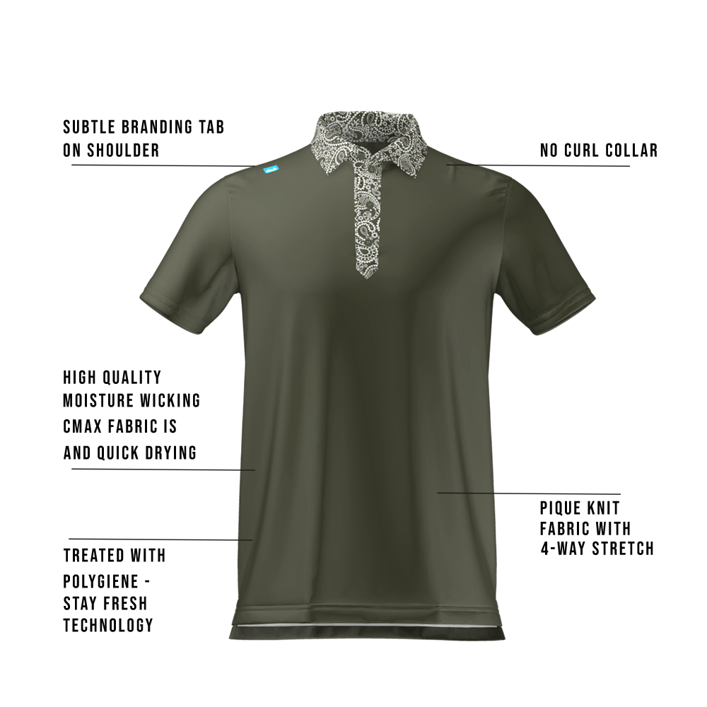 Cmax Paisley Collar Polo
