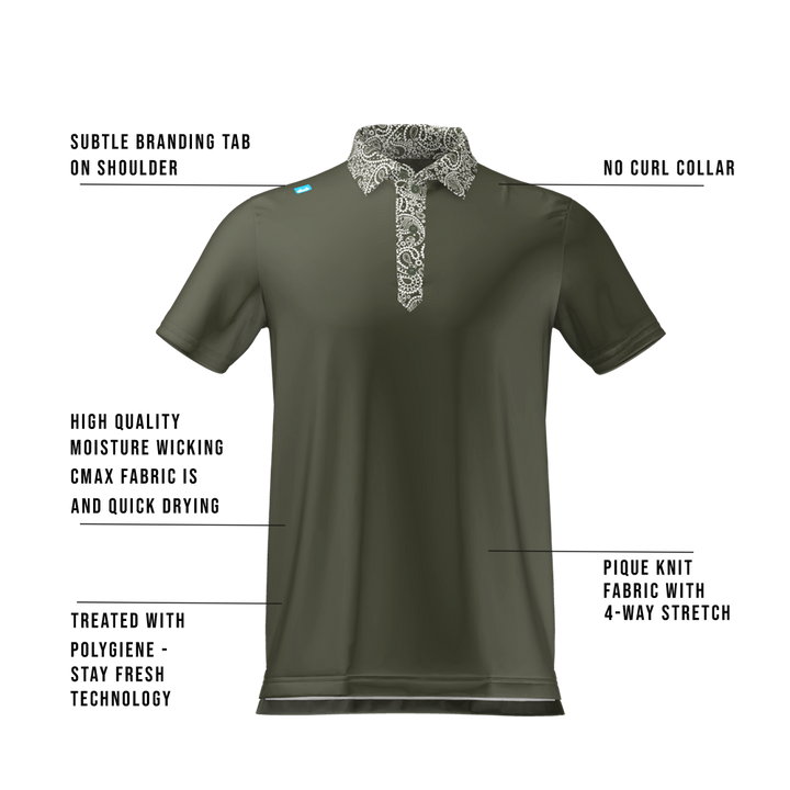 Cmax Paisley Collar Polo