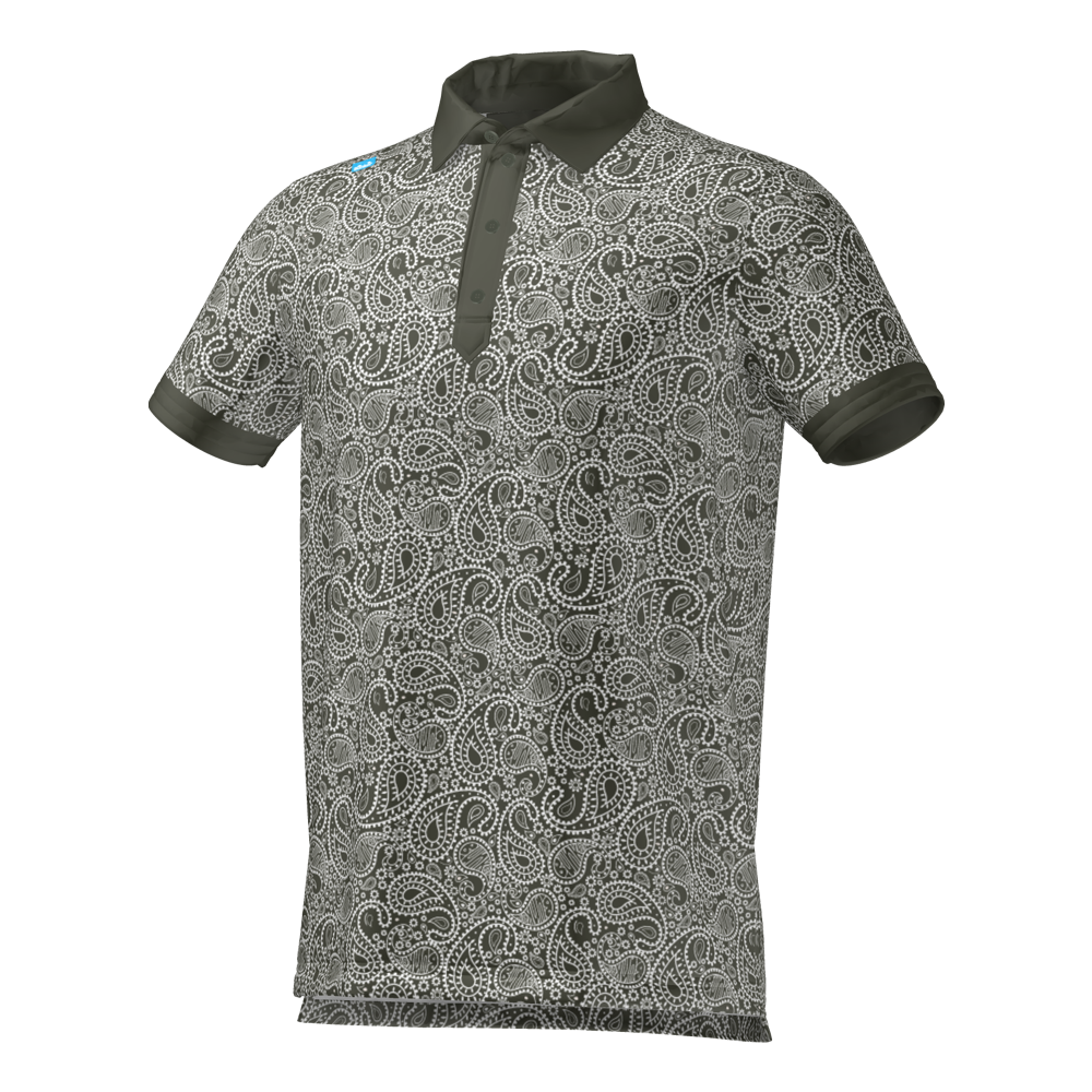 Cmax Paisley Polo Shirt Khaki MFY