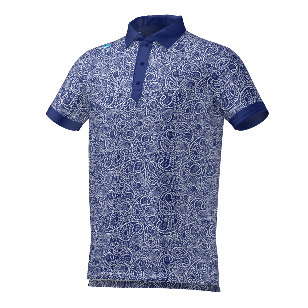 Cmax Paisley Polo Shirt Navy MFY