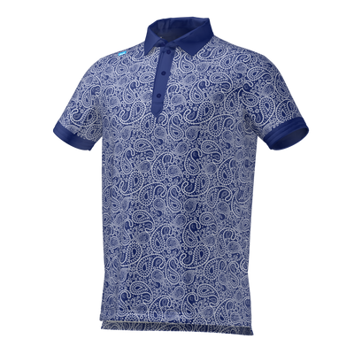 Cmax Paisley Polo Shirt Navy MFY