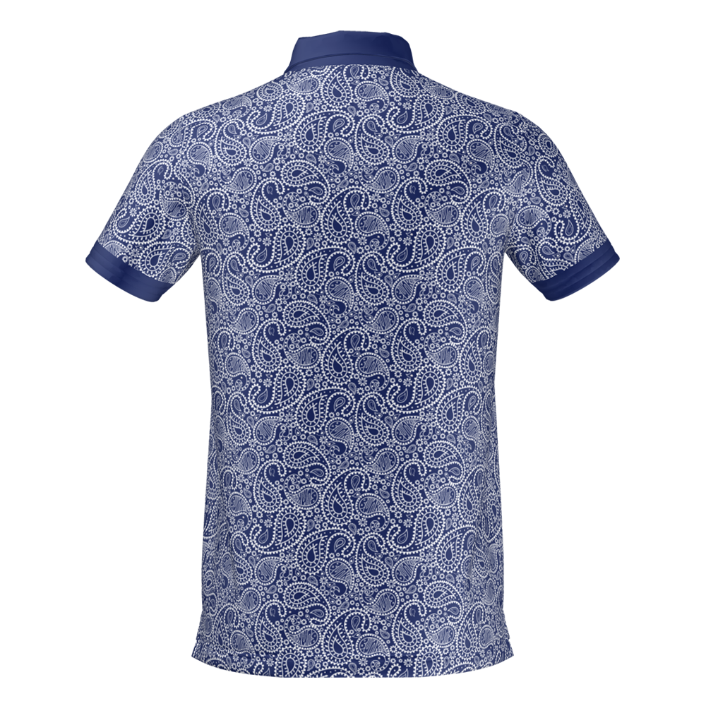 Cmax Paisley Polo Shirt Navy MFY