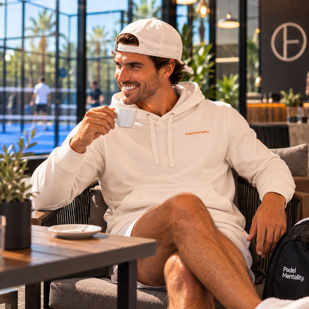 Padel Mentality Good for the Soul Organic Cotton Hoodie - Off White