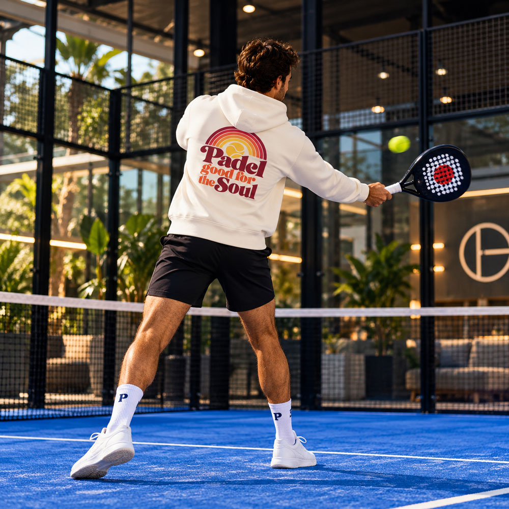 Padel Mentality Good for the Soul Organic Cotton Hoodie - Off White