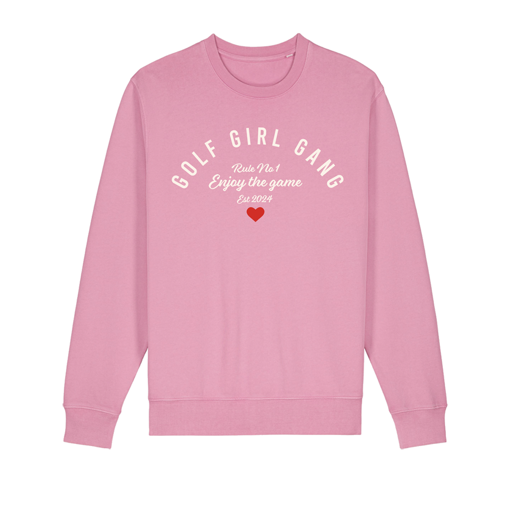 Bunker Woman Girl Gang Crest Sweatshirt Pink