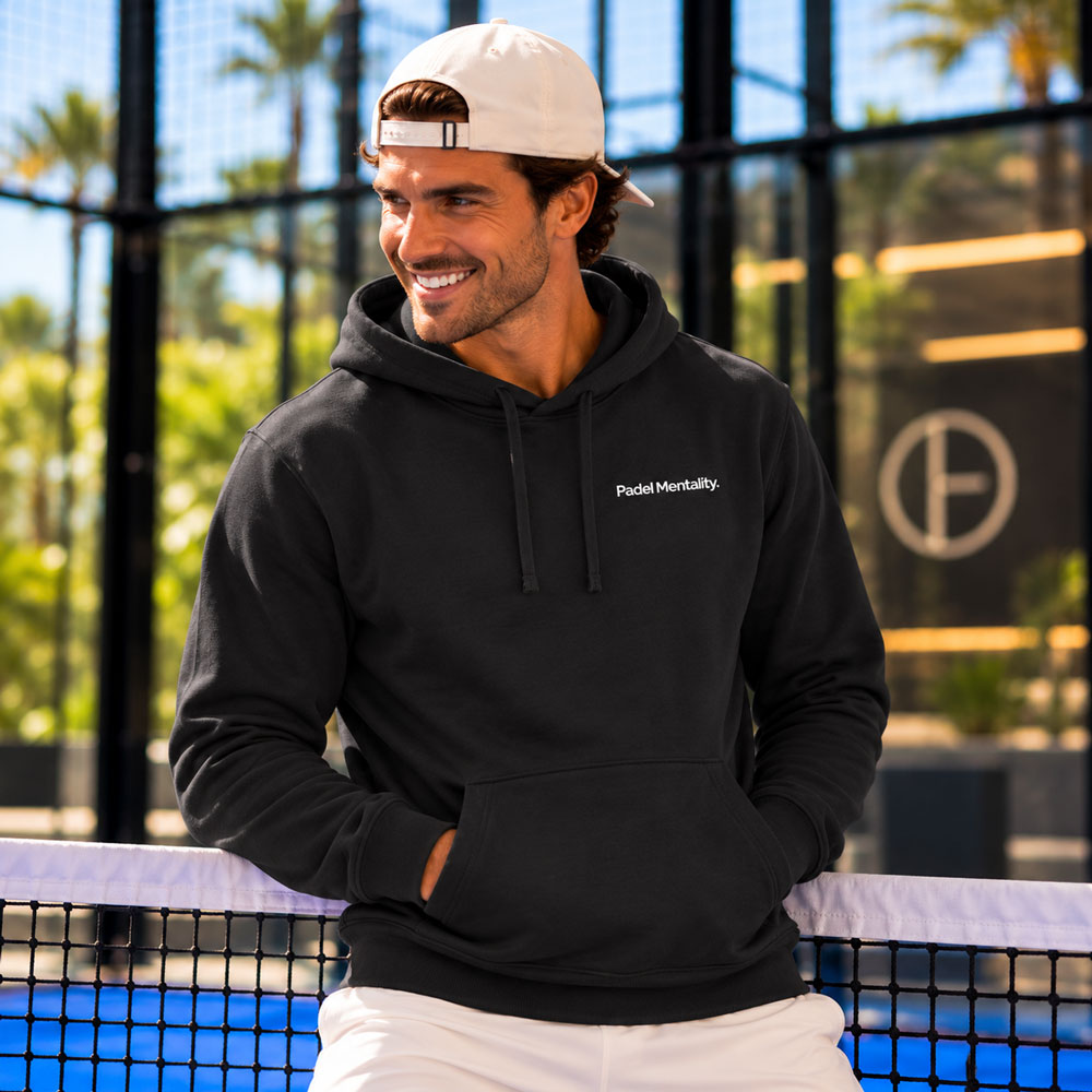 Padel and Planet Organic Cotton Hoodie - Black