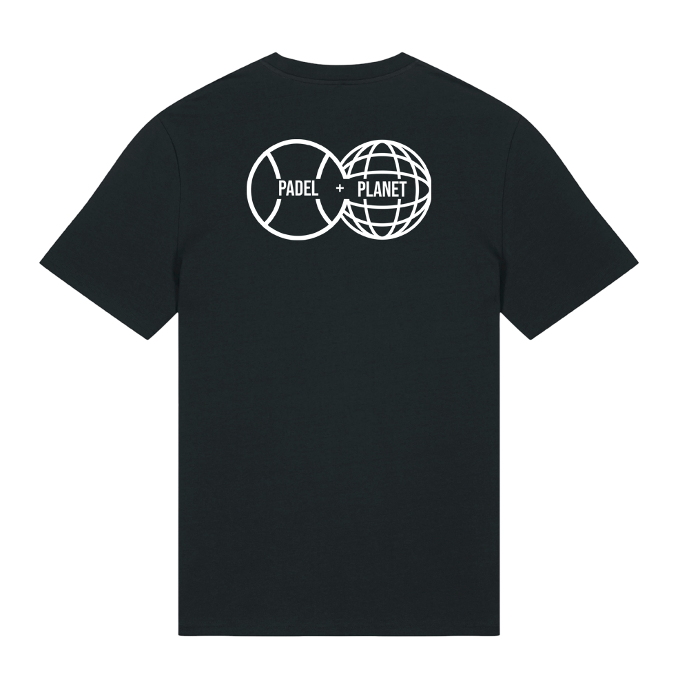 Padel and Planet Organic Cotton T-Shirt - Black