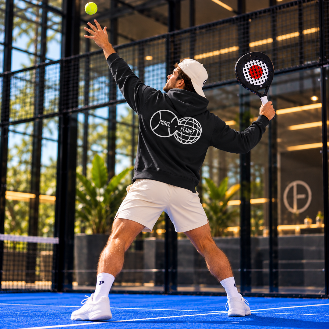 Padel and Planet Organic Cotton Hoodie - Black