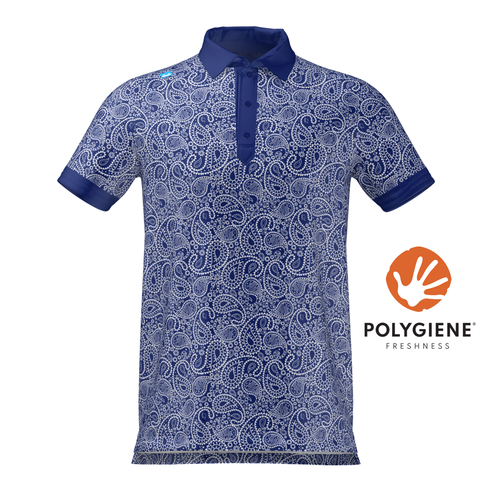 Cmax Paisley Polo Shirt Navy MFY