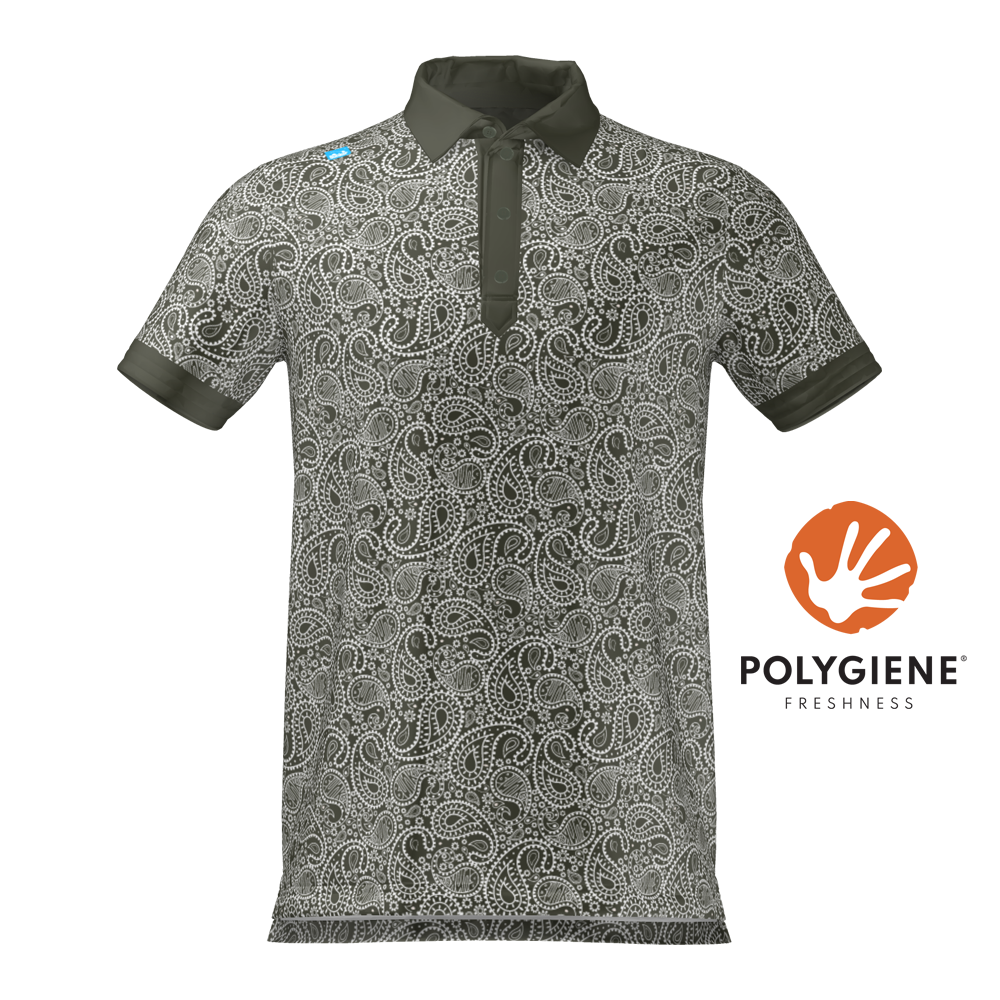 Cmax Paisley Polo Shirt Khaki MFY