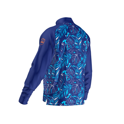 Mid Layer Zipper Geo Palm Navy MFY