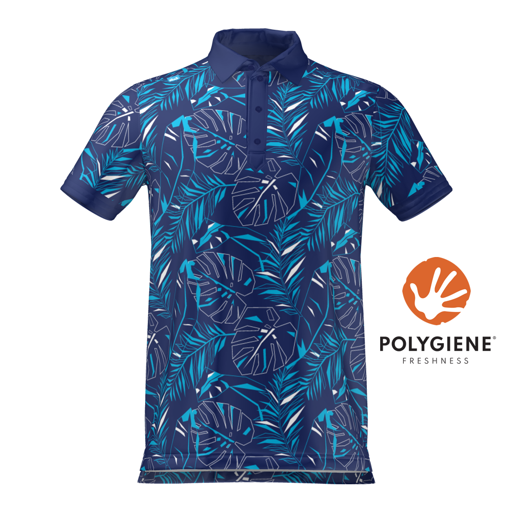 Cmax Palm Polo Shirt Navy MFY