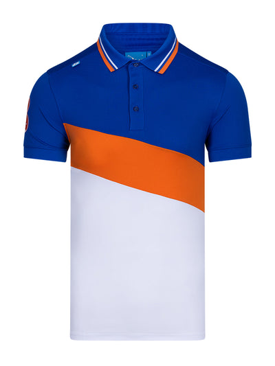 CMAX Palmer Polyester Polo Shirt - Blue/Orange - Medium (sample)