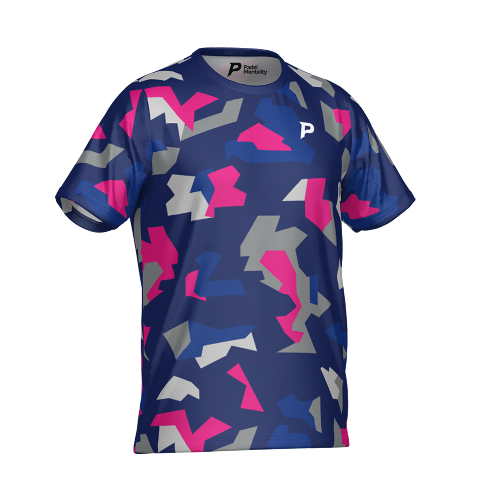 Padel Camo Tech Tee – Navy