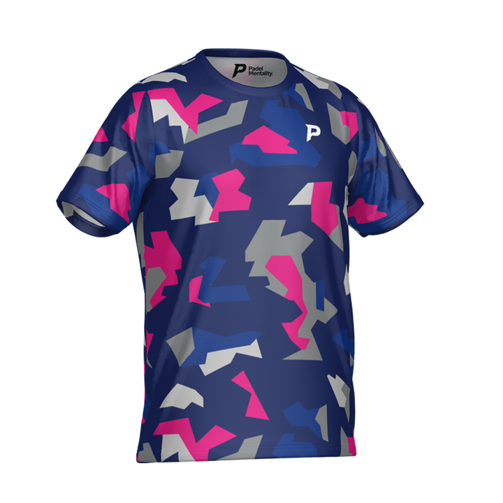 Padel Camo Tech Tee – Navy