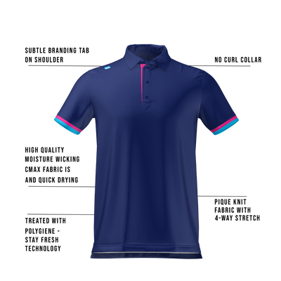 Cmax Roller Polo Shirt Navy MFY