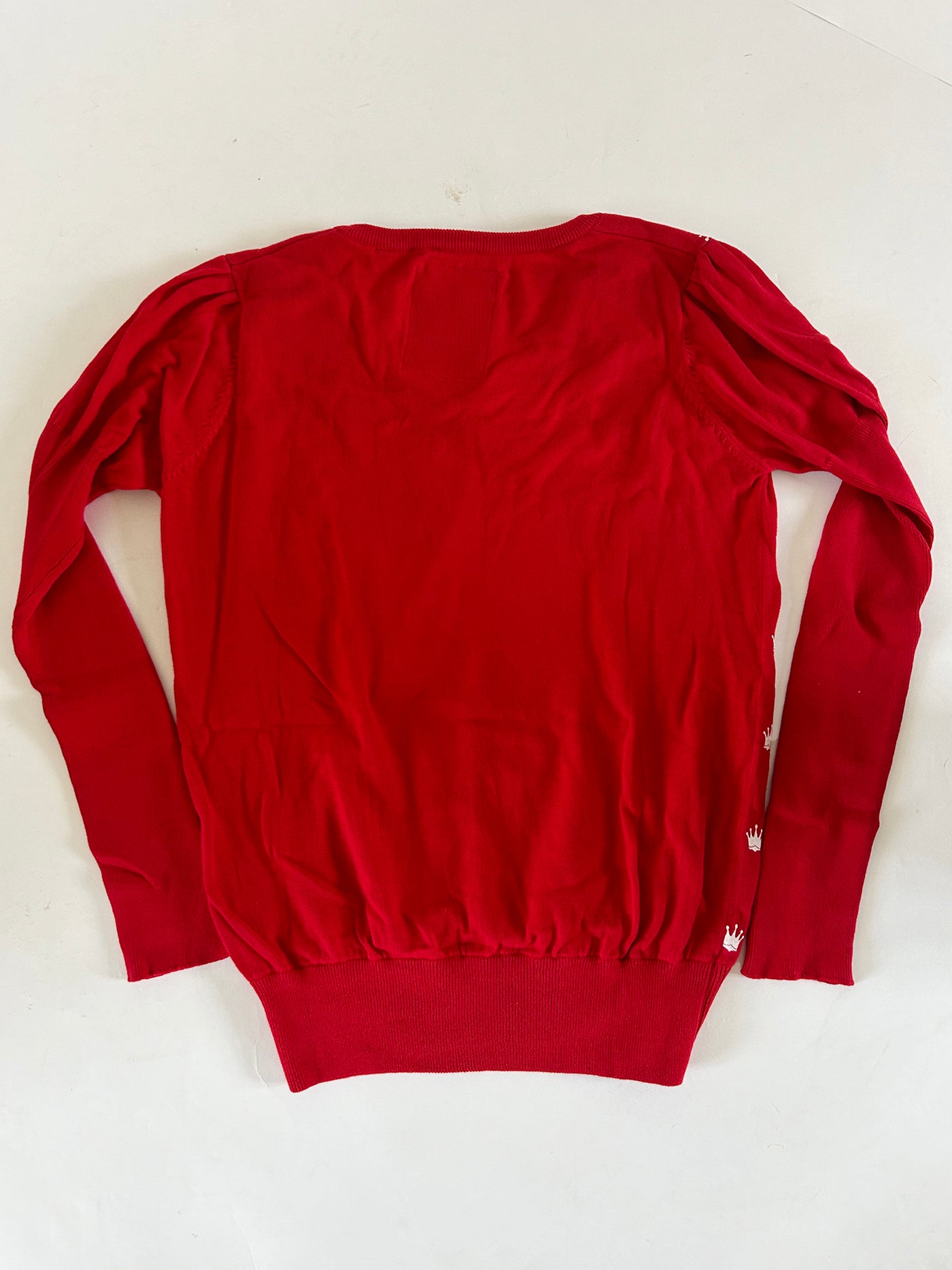 Crown V Neck Womens Sweater - Red (sample)