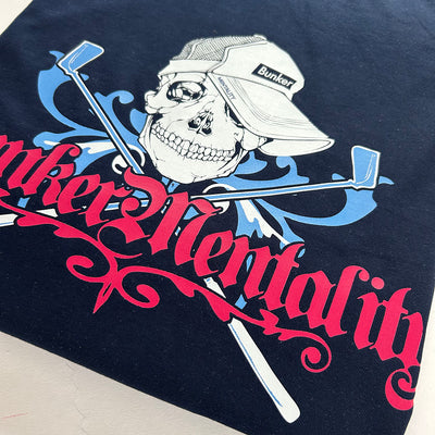 Bunker Skull Logo T Shirt Navy