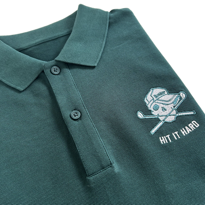 Bunker Skull Polo Shirt Green