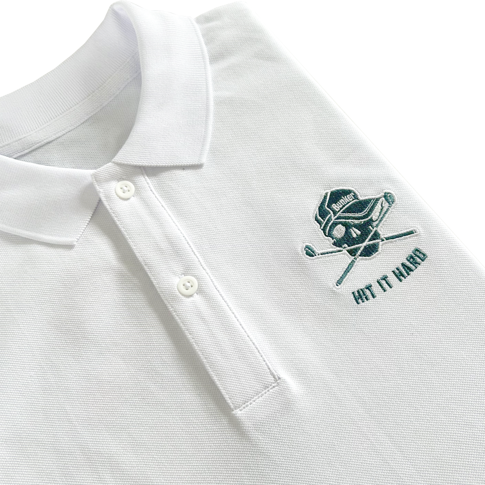 Bunker Skull Polo Shirt White