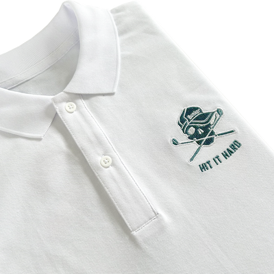 Bunker Skull Polo Shirt White