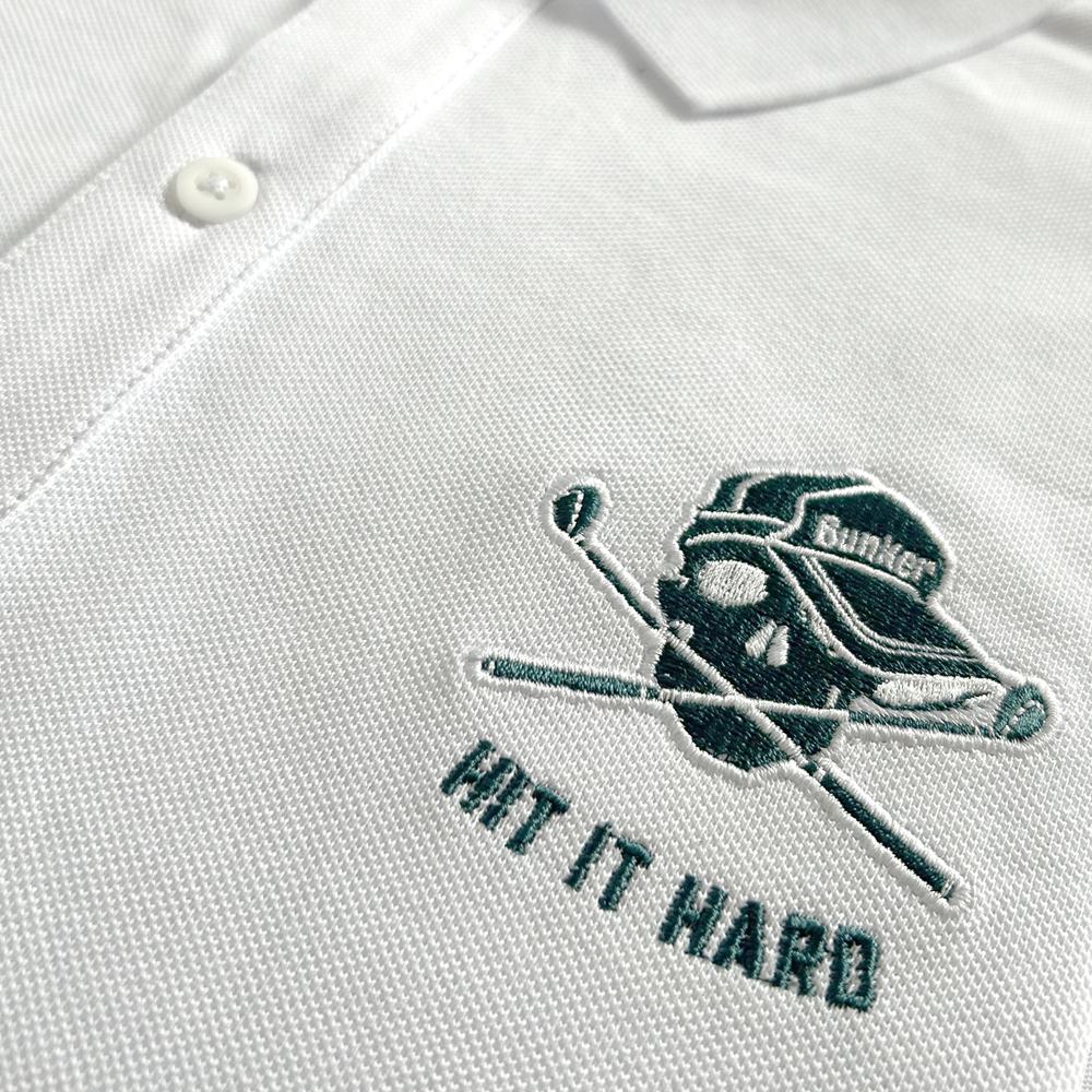 Bunker Skull Polo Shirt White