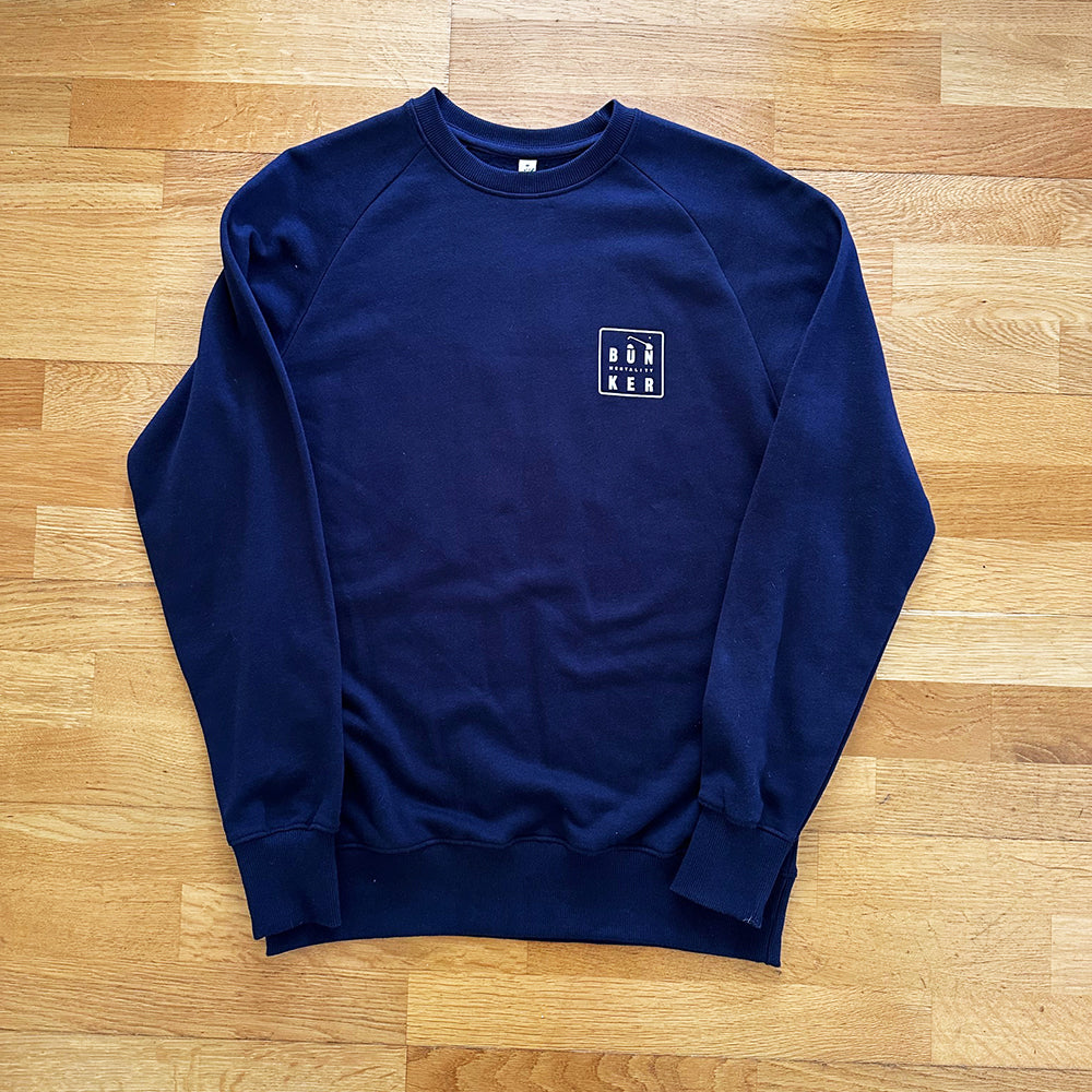 Organic Cotton Sweat with Caddy Flock on Back- Navy - M (Sample)