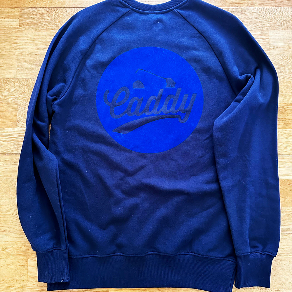 Organic Cotton Sweat with Caddy Flock on Back- Navy - M (Sample)