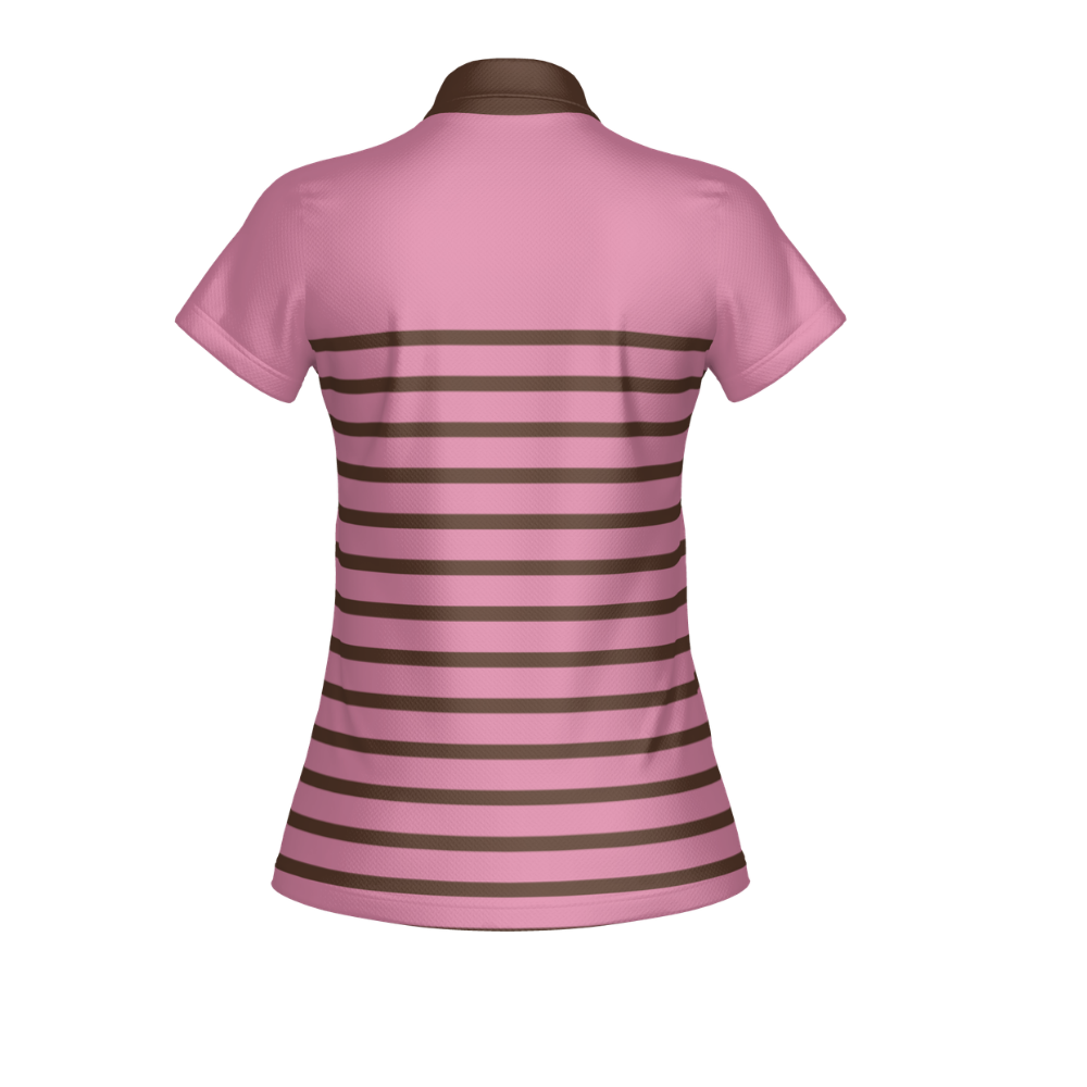 Aria Polo  - Chocolate, Rose Pink