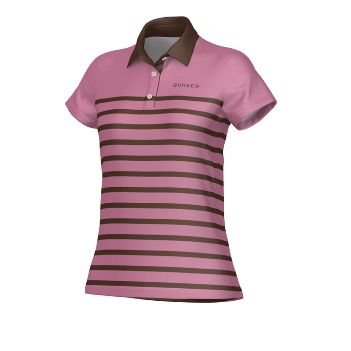 Aria Polo  - Chocolate, Rose Pink