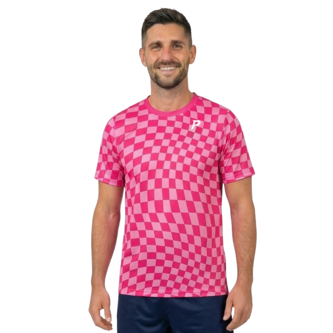 Padel Ripple Tech Tee – Pink