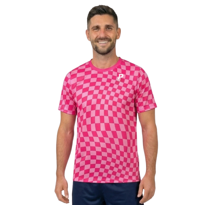 Padel Ripple Tech Tee – Pink
