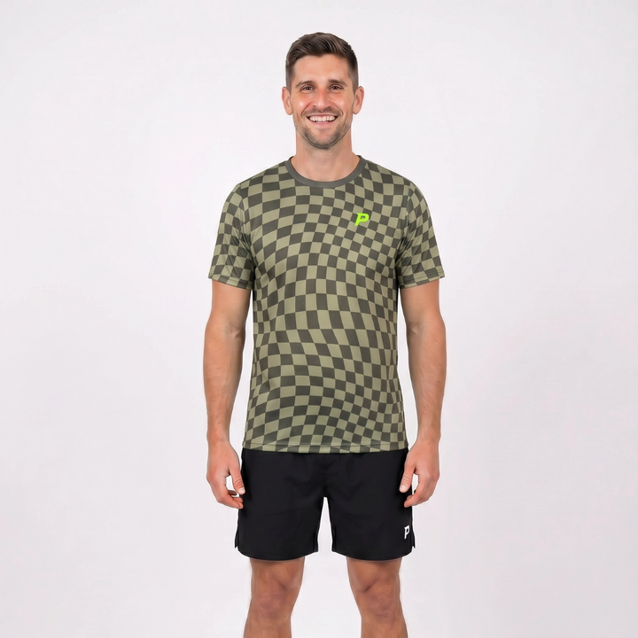 Padel Ripple Tech Tee – Khaki