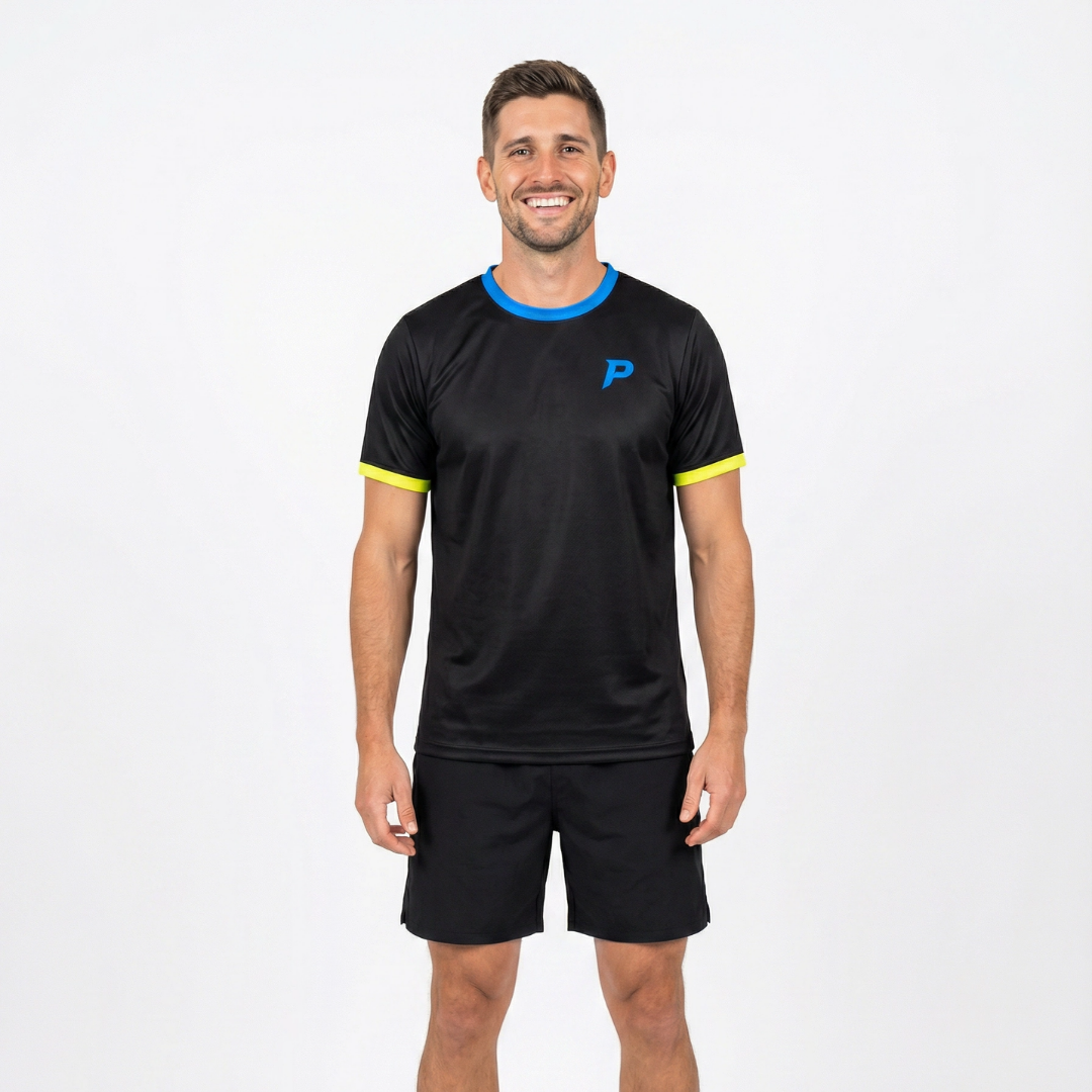 Padel Players Tech Tee – Black