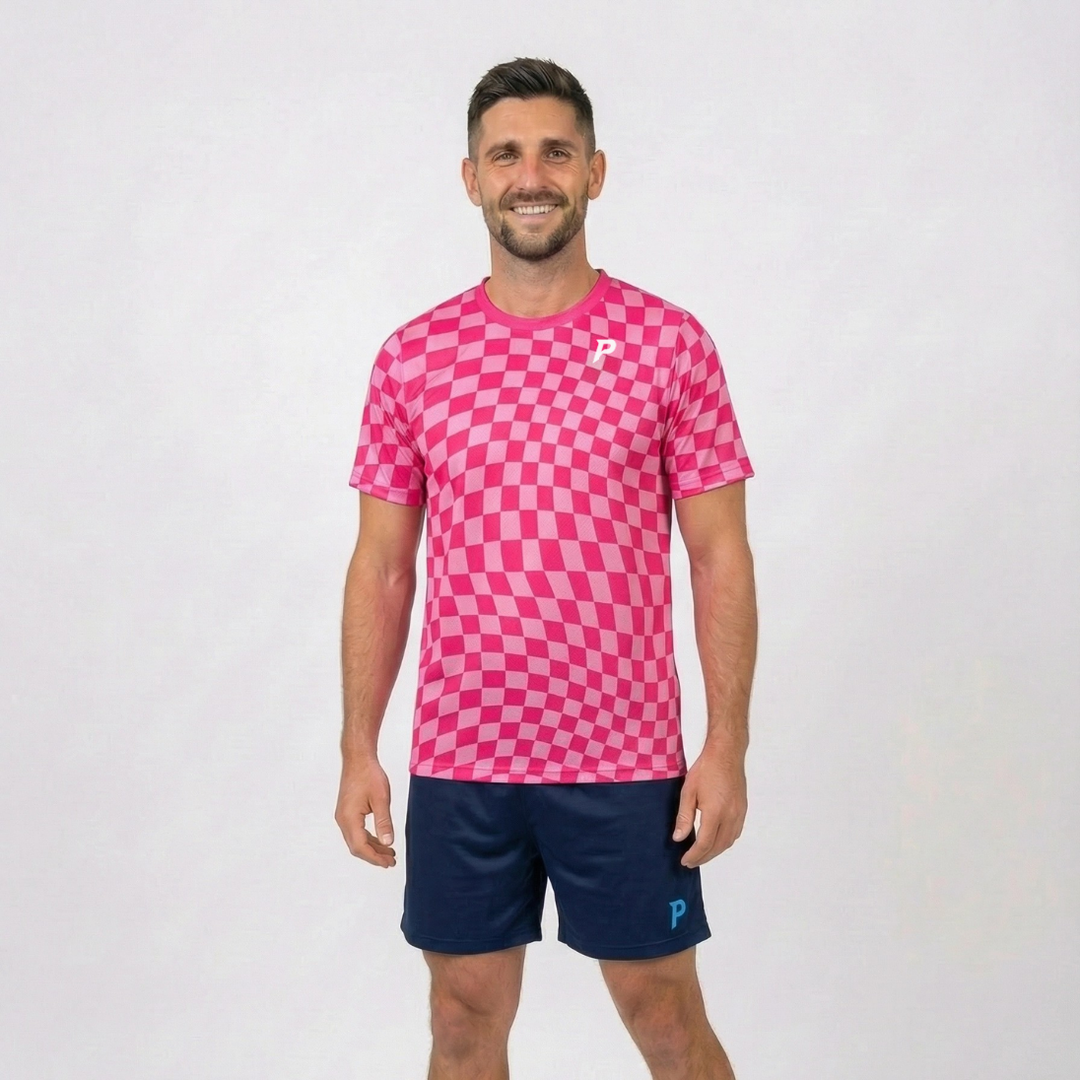 Padel Ripple Tech Tee – Pink