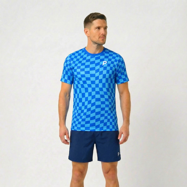 Padel Ripple Tech Tee – Blue