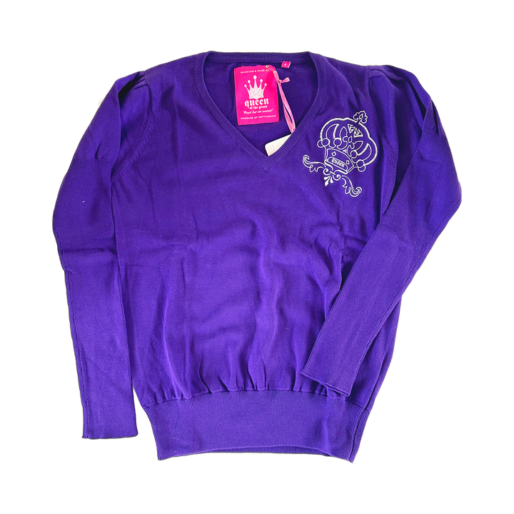 Crested V Sweater Purple (sample)