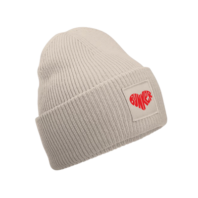 Bunker Woman Heart Beanie Hat Oatmeal