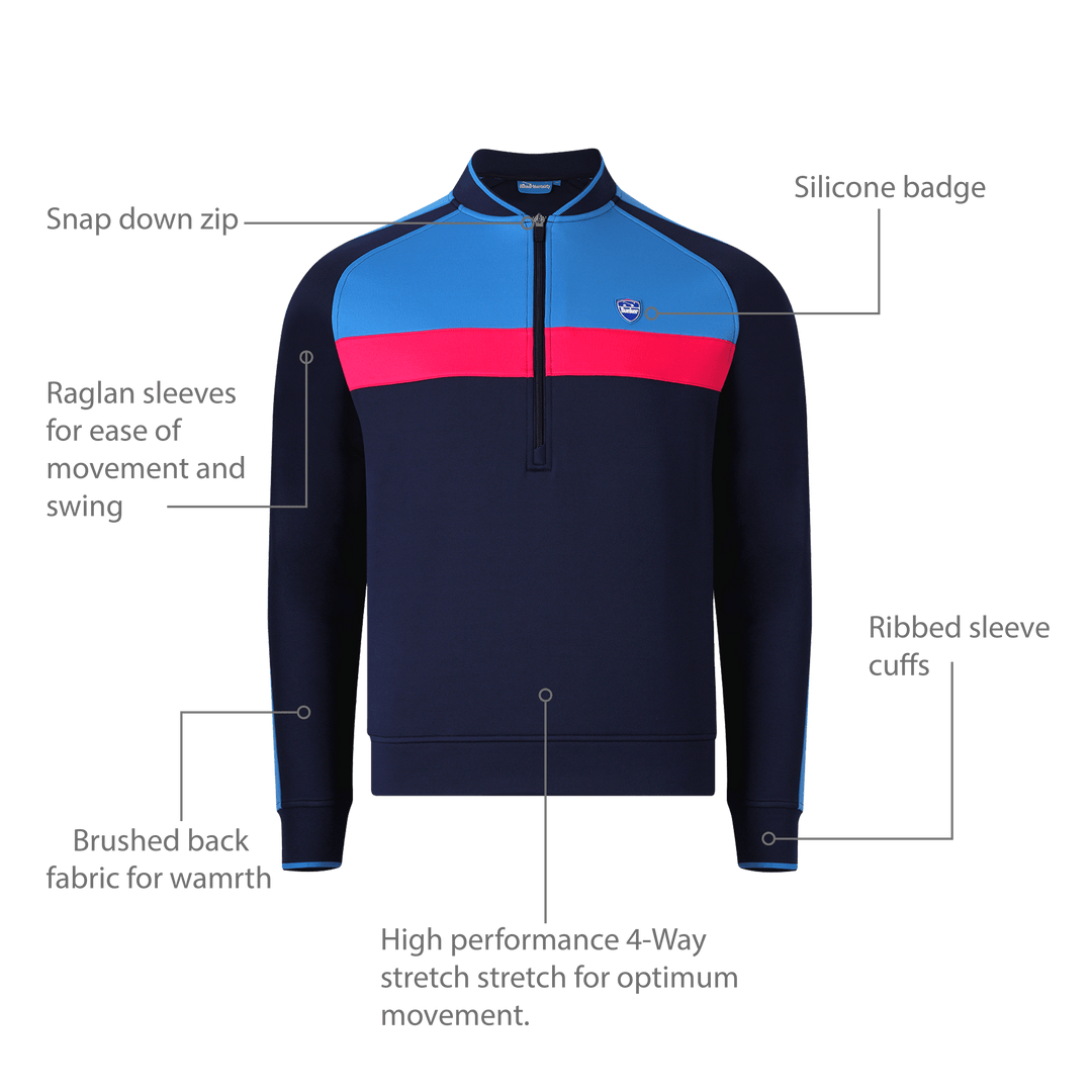 Colour Block Quarter Zip