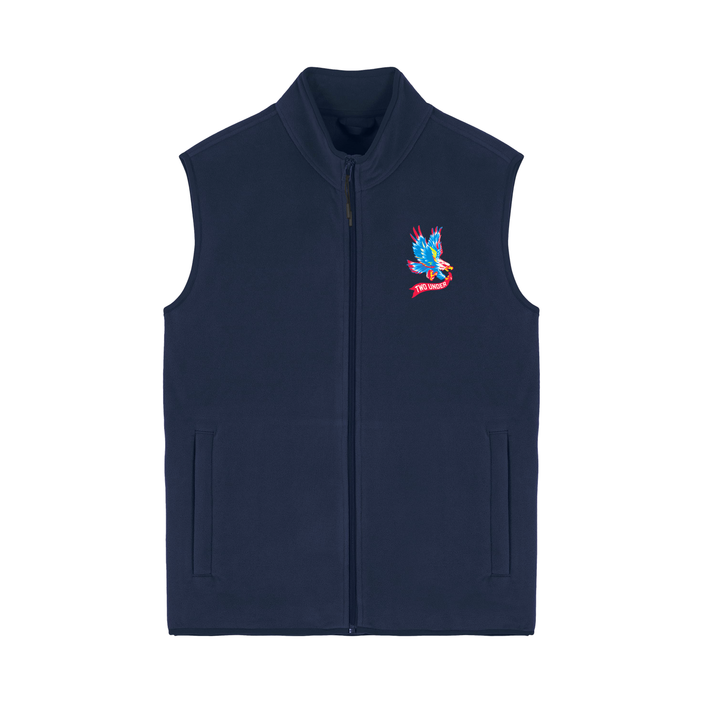 2 Under Sleeveless Fleece Jacket Navy