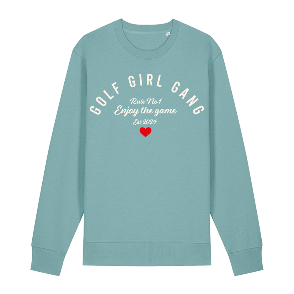 Bunker Woman Girl Gang Crest Sweatshirt Teal