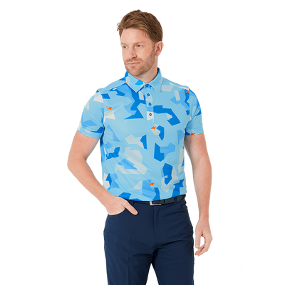 Cmax Camo Polo Shirt Ice Blue MFY