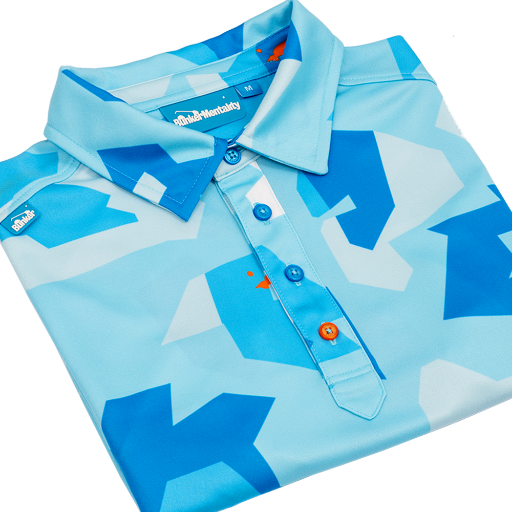 Cmax Camo Polo Shirt Ice Blue MFY