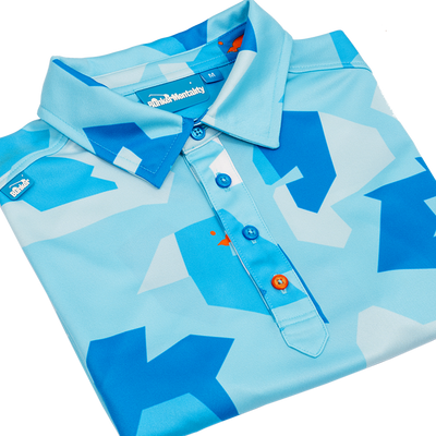 Cmax Camo Polo Shirt Ice Blue MFY