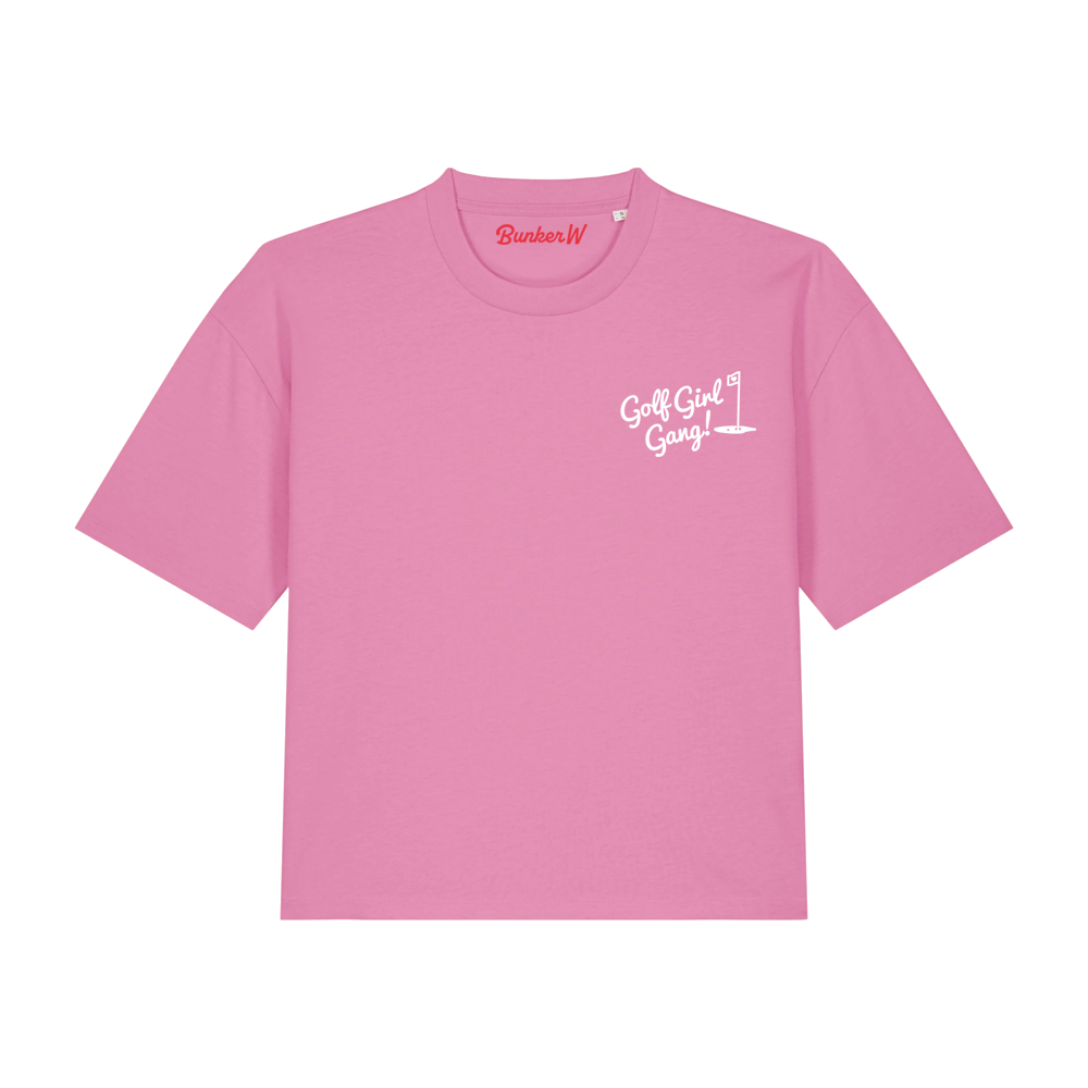 Bunker Woman Retro Crest T Shirt Pink