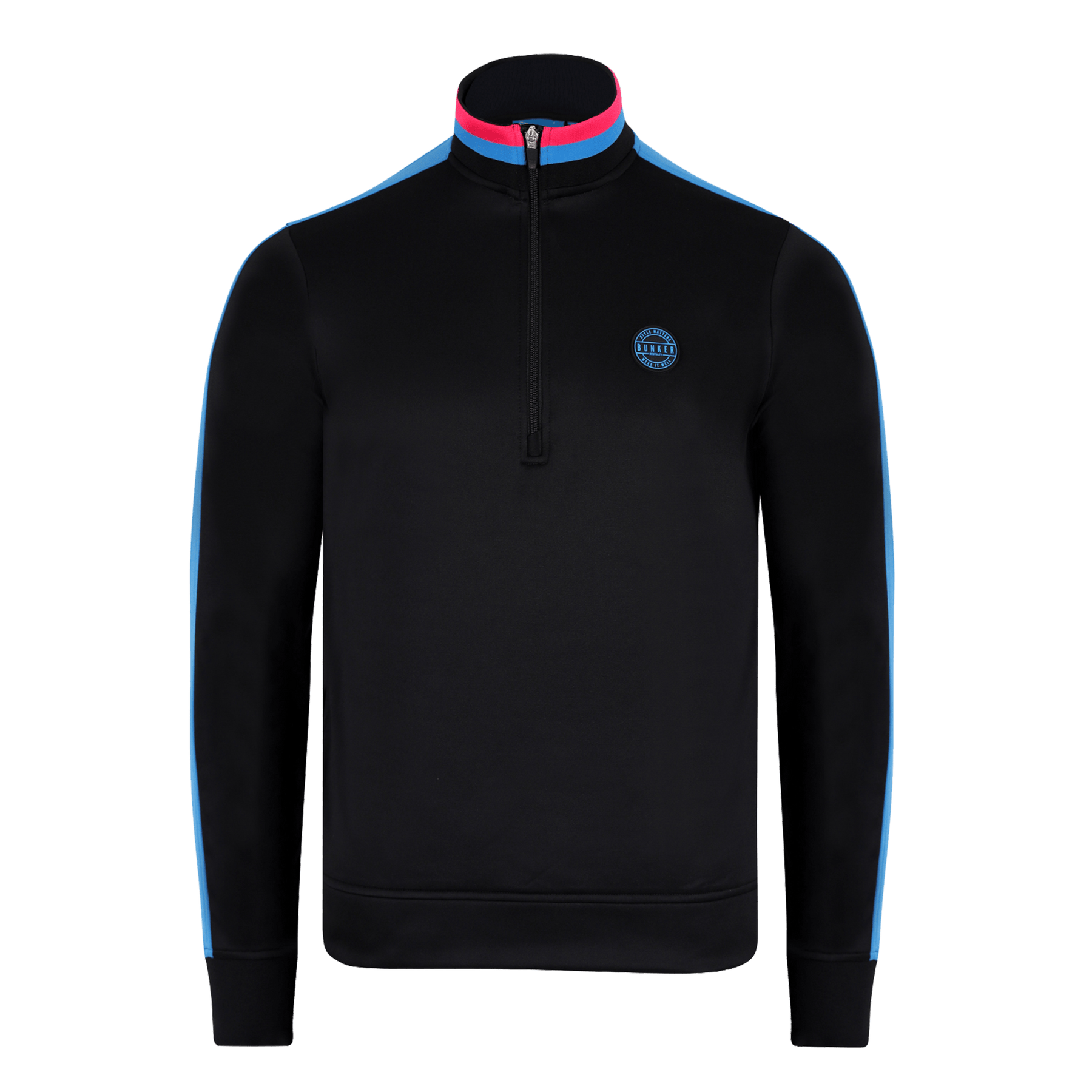 Bunker Mentality Tri Colour Men Black Golf Mid Layer | Golf Mid Layers