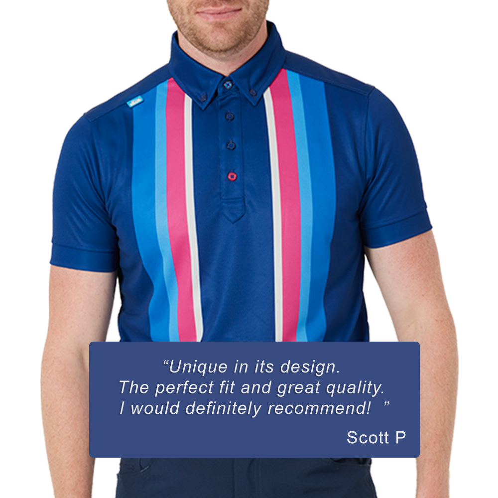 CMAX Vertical Stripe Polo