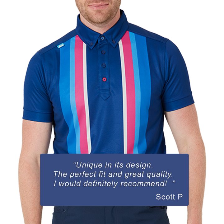 CMAX Vertical Stripe Polo