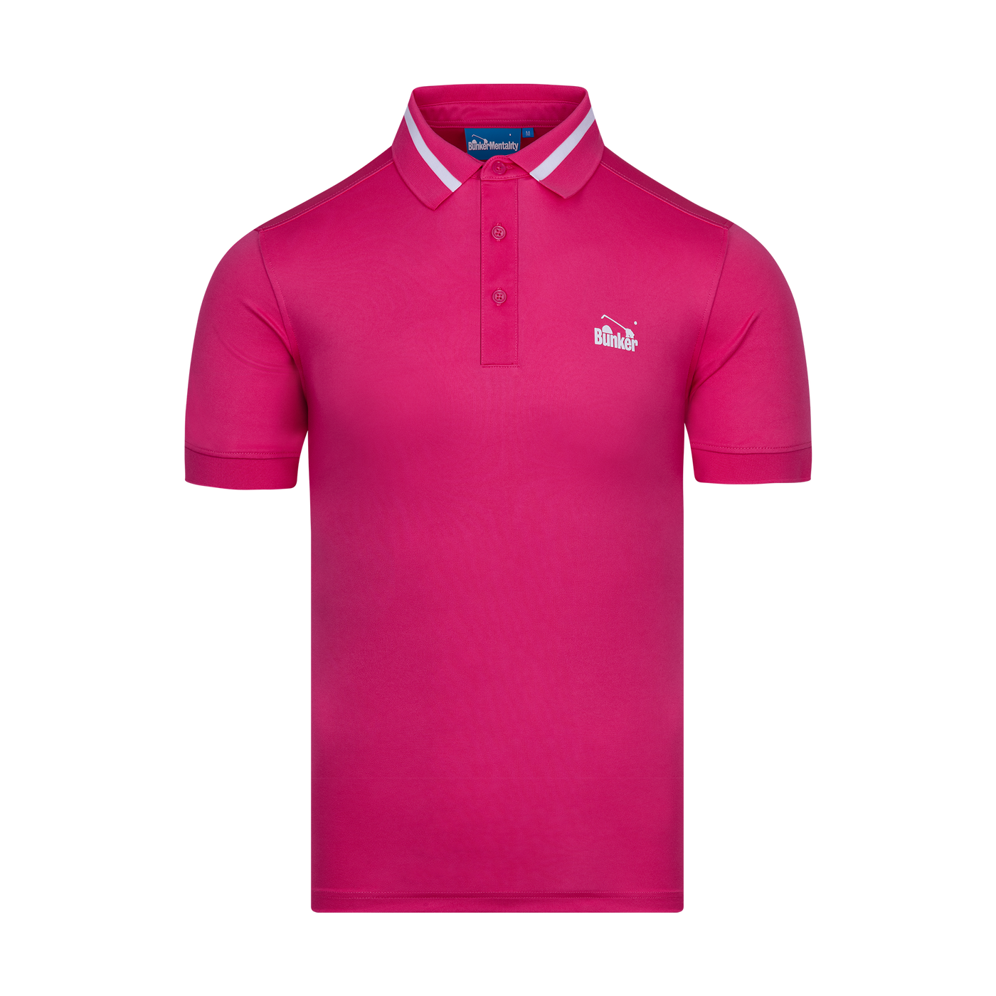 Bunker Mentality Logo Hot Pink Golf Shirt | Golf Polo Shirts & Tops