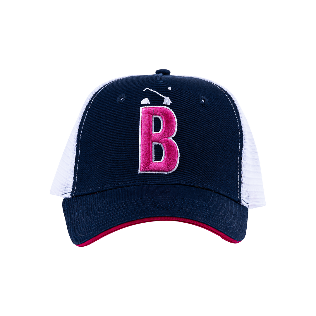 Bunker Mentality Bunker B Navy Blue Trucker Golf Cap Golf Caps